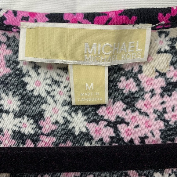 NWoT MICHAEL Michael Kors Floral Cold Shoulder Blouse, size M - Picture 3 of 11
